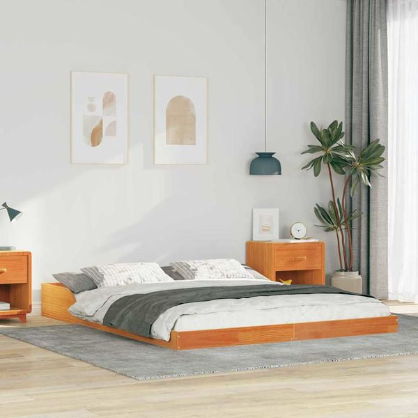 vidaXL Rám postele Včelí hnedý 160 x 210 cm Masívne borovicové drevo