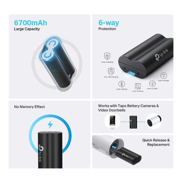 Batéria TP-Link Tapo A100 6700mAh, micro USB, pre TAPO C400/420, D230