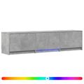 vidaXL TV skriňa s LED 165x34x40 cm Betónovo Sivá Konštruované drevo