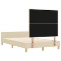 vidaXL Rám postele s čelnou doskou Krémová 120 x 200 cm látka