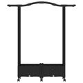 vidaXL Vyvýšený záhon s mriežkou a strechou Čierna 124 x 40 x 129 cm