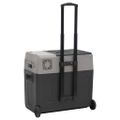 vidaXL Chladiaci box s kolieskom a adaptérom čierno-sivý 40 l PP