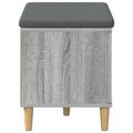 vidaXL Predsieňová lavica s vankúšom Sivá Sonoma 60 x 38 x 46 cm