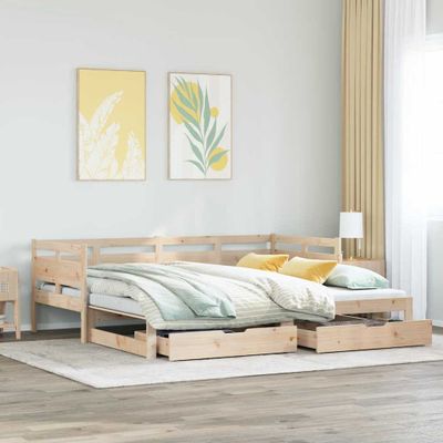 vidaXL Rozkladacia denná posteľ s matracmi bez matraca 80x200 cm