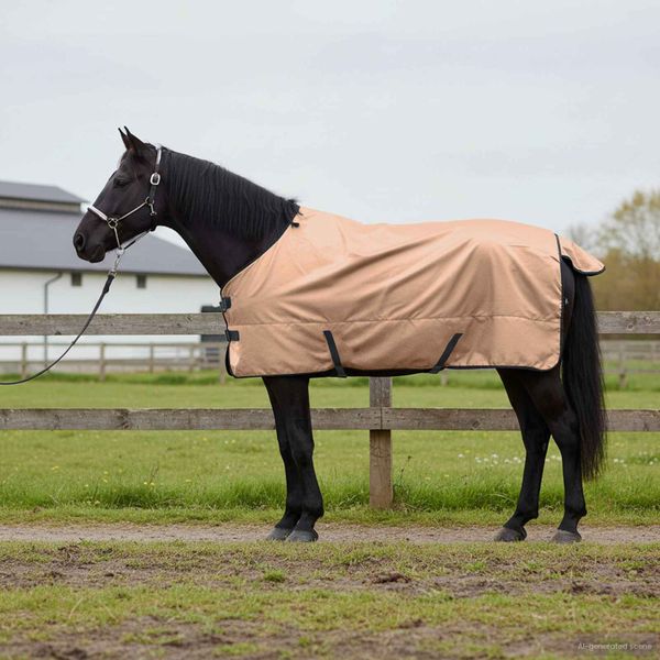 vidaXL Plášť pre kone Kapučínová 105 cm Polyester