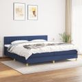 vidaXL Boxspring posteľ s matracom modrá 200x200 cm látka