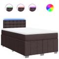 vidaXL Boxspring posteľ s matracom tmavohnedá 120x190 cm látka