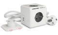 Cubenest Powercube Extended USB PD 35W, 2xUSB-C, 4× zásuvka, 1,5m, bílá/šedá, dětská pojistka, uzemnění, montážní dok Zásuvka, napájecí, vnitrní, 4× zásuvka, 10A, 2500W, 2× USB-C, PD 3.0, detská pojistka, 1,5m kabel, bílo-šedá