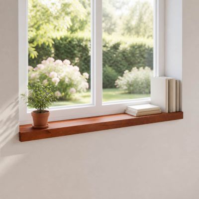 vidaXL Parapety 2 ks Hnedá 100 x 20 x 2 cm Masívne bukové drevo