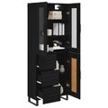 vidaXL Highboard 2 ks Čierny dub 69,5 x 34 x 180 cm Kompozitné drevo
