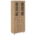 vidaXL Highboard 2 ks Remeselný dub 69,5 x 34 x 180 cm