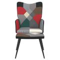 vidaXL Relaxačné kreslo s podnožkou patchwork látka