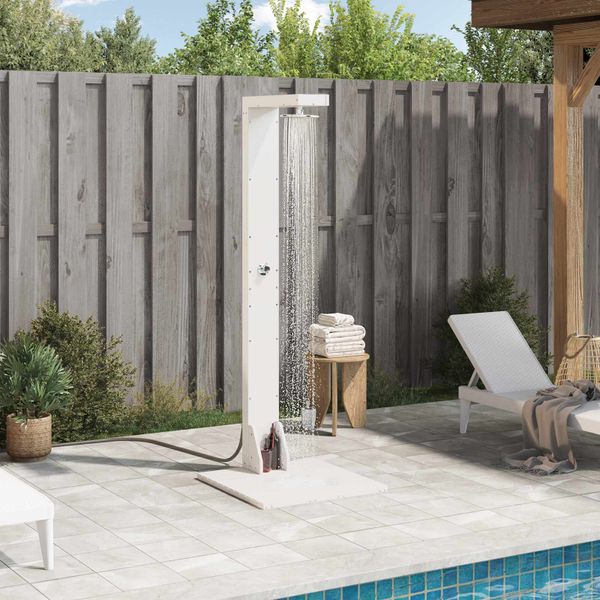 vidaXL Externá sprcha 210 cm Biela