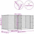 vidaXL Klietka pre psa Strieborná 400 x 200 x 200 cm Pozinkovaná oceľ