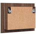 vidaXL LED zrkadlová skrinka hnedý dub 60x12x45 cm spracované drevo