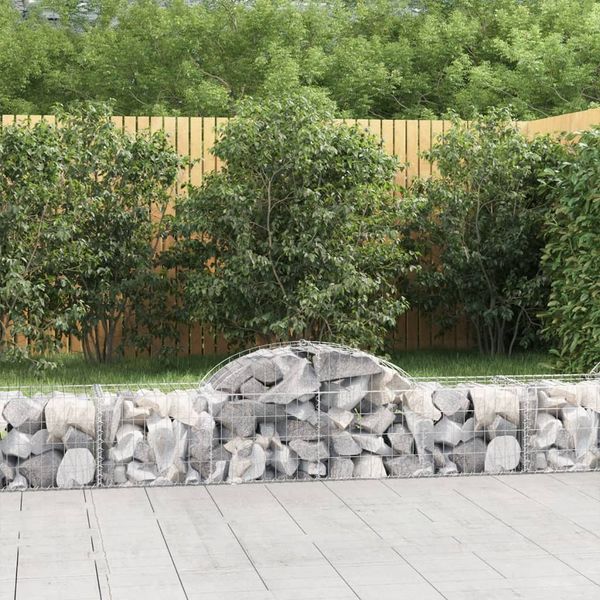 vidaXL Oblúkové gabionové koše 2 ks 200x50x40/60 cm pozinkované železo
