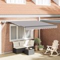 vidaXL Sklopná markíza Svetlosivá 300 x 250 cm Tkanina a hliník