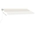 vidaXL Automatická markíza s LED a senzorom vetra 400x300 cm krémová