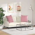 vidaXL Vankúše na pohovku 2 pcs Ružová 80 x 80 cm Kordúrová tkanina