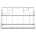 vidaXL Skleník so základovým rámom strieborný 334x169x202 cm hliník
