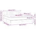 vidaXL Posteľný rám boxsping s matracom a LED ružový 180x200 cm zamat