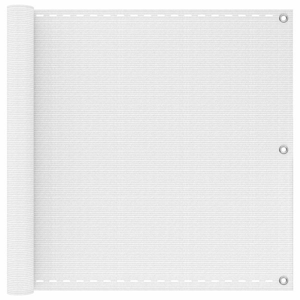 vidaXL Balkónová obrazovka Biela 120 x 700 cm HDPE a hliník