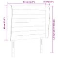vidaXL Čelo postele so záhybmi tmavosivé 83x23x118/128 cm zamat