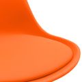 vidaXL Jedálenská stolička oranžová umelá koža