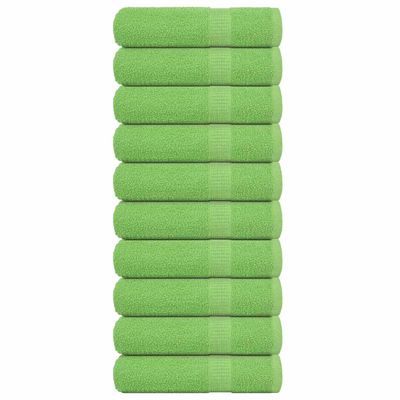 vidaXL Utierky na ruky FROGN 10 ks jablkovo zelené 50x100 cm 360 g/m²