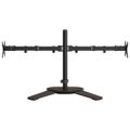 vidaXL Držiak na dva monitory čierny oceľový VESA 75/100 mm