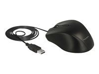Myš - ľavák - optická - 5 tlačidiel - káblová - USB - čierna - maloobchod