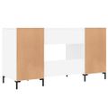 vidaXL Stôl lesklý biely 140x50x75 cm spracované drevo