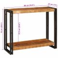 vidaXL Konzolový stôl Hnedá 90 x 33 x 75 cm Masívne mango drevo