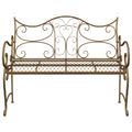 vidaXL Záhradná lavička 2-Počet miest 114 x 56,5 x 90 cm Oceľ