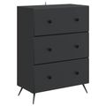 vidaXL Zásuvkový kabinet 66 x 34,5 x 90 cm Kompozitné drevo Čierna