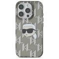 Puzdro Karl Lagerfeld pre iPhone 16 Pro 6,3" KLHCP16LHKLPKHK čierne Hard IML Karl Head Elektrolyticky pokovované