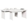 vidaXL Konferenčný stolík 2 ks Biela 100 x 69 x 35,5 cm