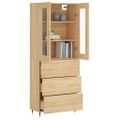 vidaXL Vysoká skrinka dub sonoma 69,5x34x180 cm spracované drevo