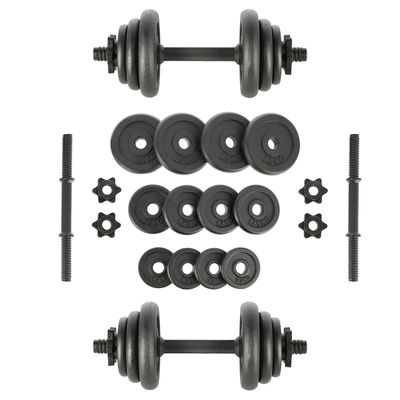 Súprava liatinových činiek v kufríku ONE Fitness STO20