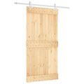 vidaXL Posuvné dvere 100 x 210 cm Prírodná a biela
