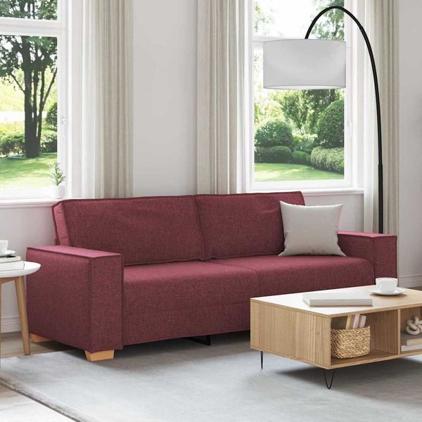vidaXL 3-miestna pohovka Víno červené 220 cm látka