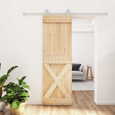 vidaXL Posuvné dvere Prírodná a biela 70 x 210 cm