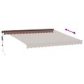 vidaXL Automaticky zaťahovacia markíza s LED hnedáová 400x350 cm