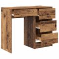 vidaXL Stôl Staré drevo Kompozitné drevo 90 x 37,5 x 75 cm