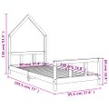 vidaXL Rám detskej postele biely 90x190 cm masívna borovica
