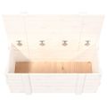 vidaXL Úložný box biely 91x40,5x42 cm masívna borovica
