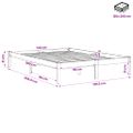 vidaXL Posteľný rám čierny borovicový masív 120x200 cm