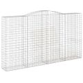 vidaXL Oblúkový gabionový kôš 7 ks 400x50x220/240cm pozinkované železo