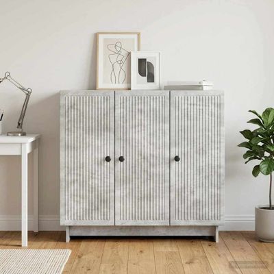 vidaXL Servírovacia skriňa Betónovo sivá 89 x 34,5 x 80 cm