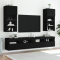 vidaXL TV skrinka s LED svetlami čierna 40,5x30x90 cm